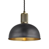 Ribbed Dome Pendant - 8 Inch