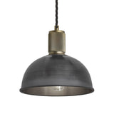 Ribbed Dome Pendant - 8 Inch