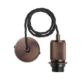 Rift Slatted Wooden Small Cone Pendant Light - Dark
