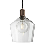 Ribbed Glass Schoolhouse Pendant - 10 Inch