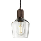 Ribbed Glass Schoolhouse Pendant - 5.5 Inch