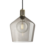 Ribbed Glass Schoolhouse Pendant - 10 Inch