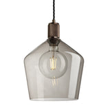 Ribbed Glass Schoolhouse Pendant - 10 Inch