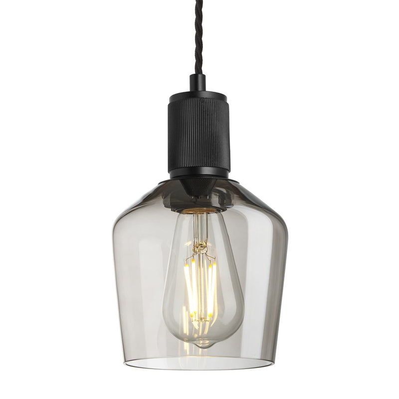 Ribbed Glass Schoolhouse Pendant - 5.5 Inch