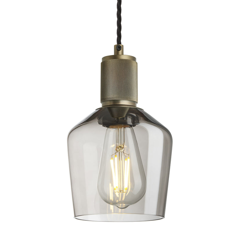 Ribbed Glass Schoolhouse Pendant - 5.5 Inch