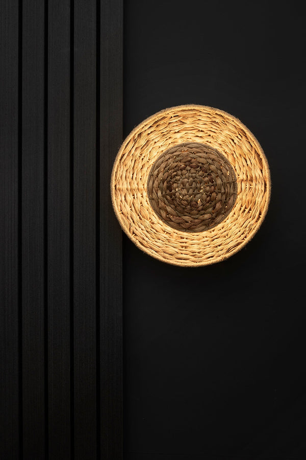 Sea Grass Round Diffuser Wall Light - Natural