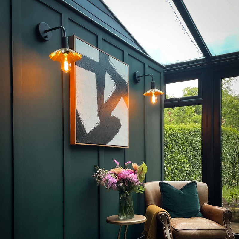 Sleek Umbrella Wall Light - 8 Inch