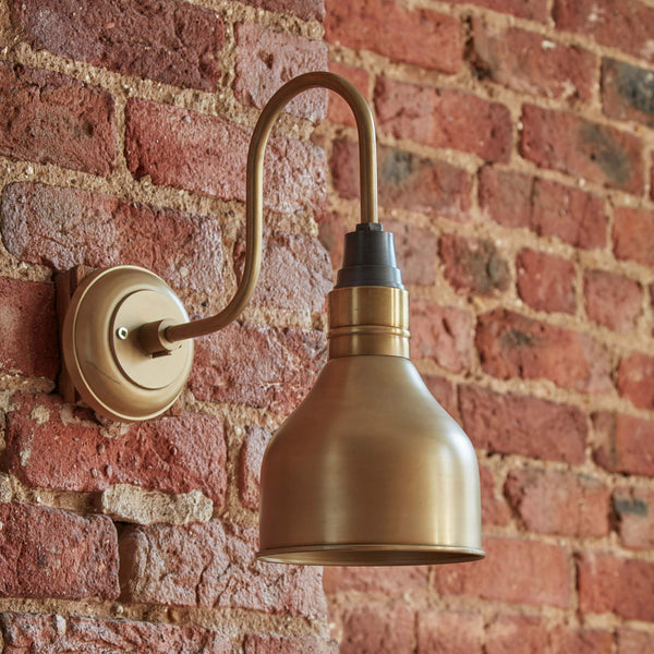 Swan Neck Cone Wall Light - 7 Inch