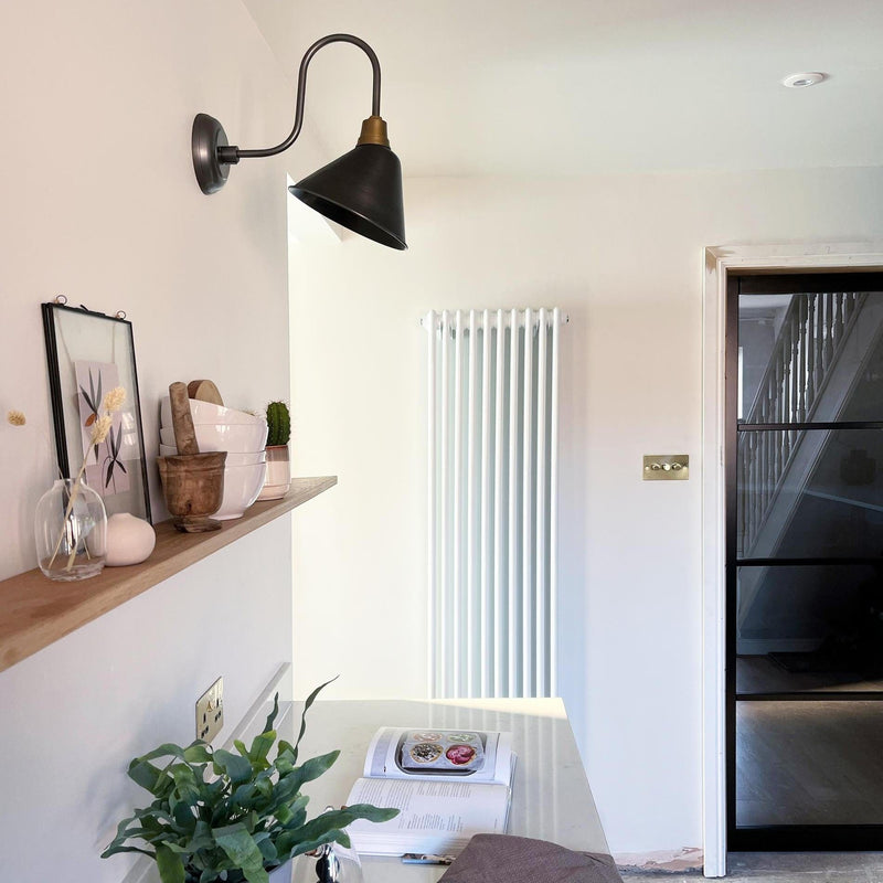 Swan Neck Cone Wall Light - 8 Inch