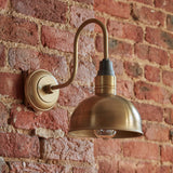 Swan Neck Dome Wall Light - 8 Inch