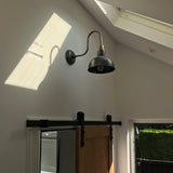 Swan Neck Dome Wall Light - 8 Inch