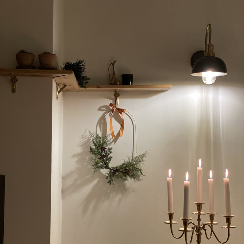 Swan Neck Dome Wall Light - 8 Inch