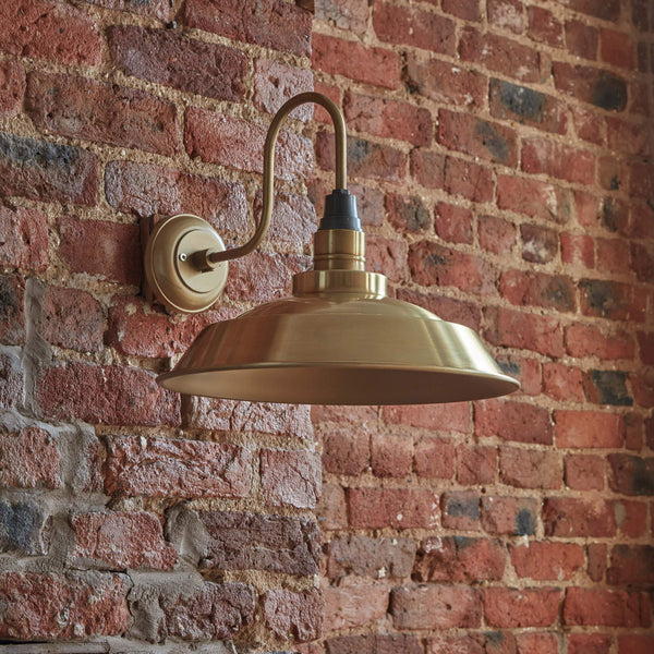 Swan Neck Step Wall Light - 16 Inch