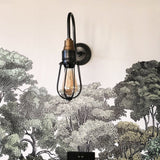 Swan Neck Wire Cage Wall Light - 4 Inch