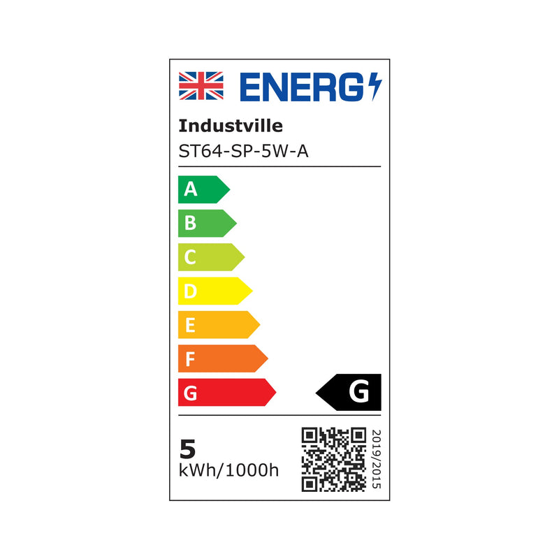 LED Pear Edison Bulb E27 - ST64 - Spiral