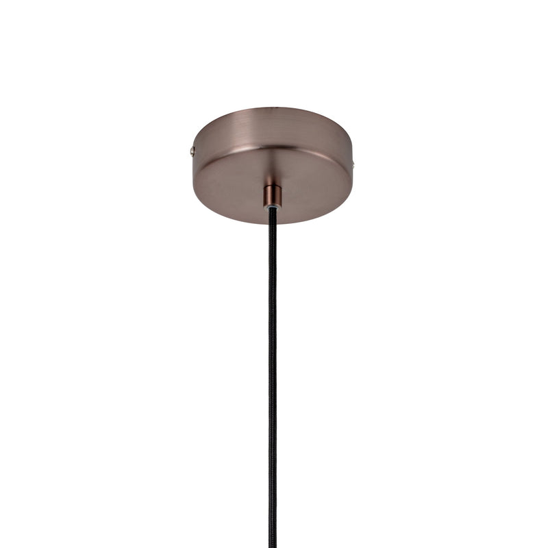 Selby Layered Glass Round Pendant Light - Mocha - Bronze