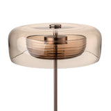 Selby Layered Glass Round Table Lamp - Mocha - Bronze