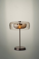 Selby Layered Glass Round Table Lamp - Mocha - Bronze