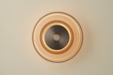 Selby Layered Glass Round Diffuser Wall Light - Bronze