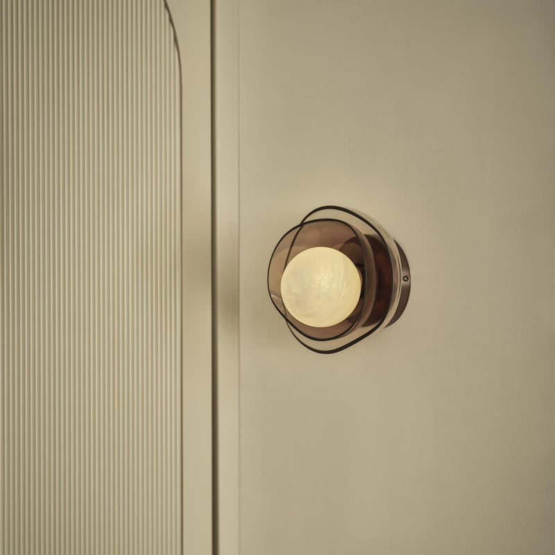 Dulwich Layered Glass Wall Light  - Mocha