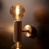 Knurled Edison Double Wall Light