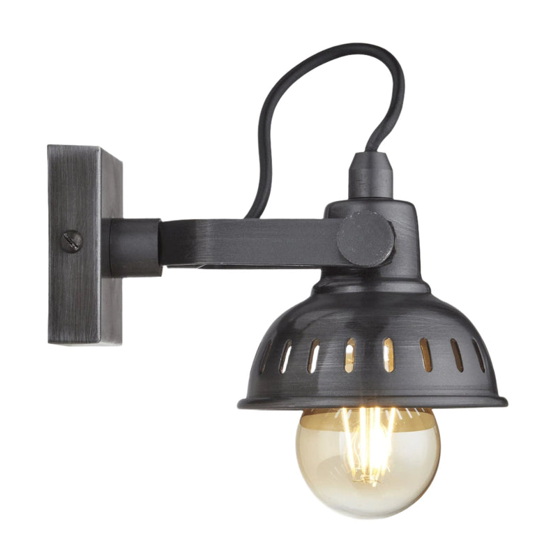 Swivel Spotlight Wall Light - Single - Pewter