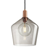 Sleek Glass Schoolhouse Pendant - 10 Inch