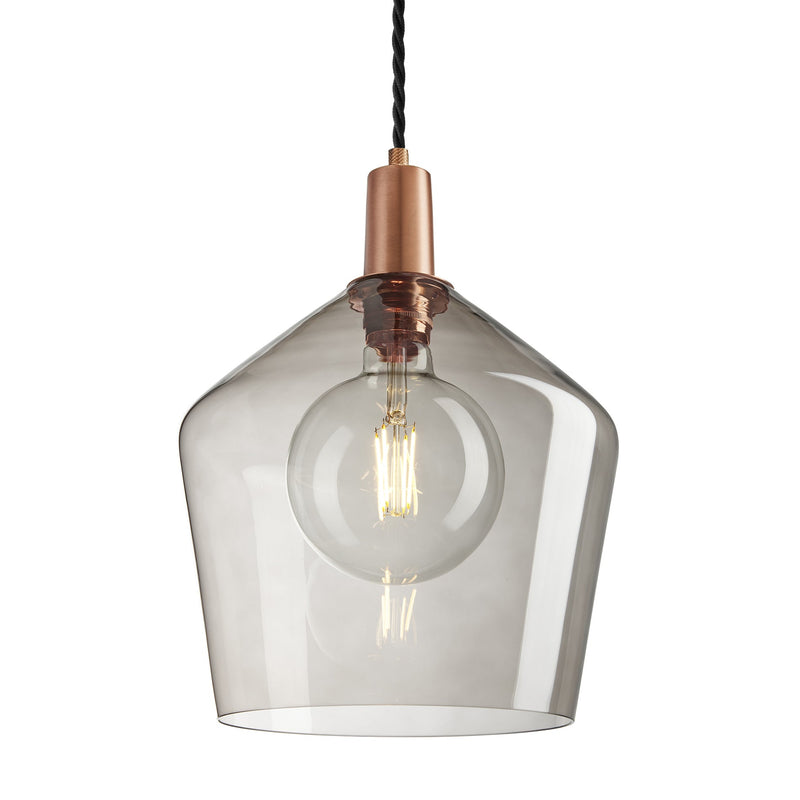 Sleek Glass Schoolhouse Pendant - 10 Inch