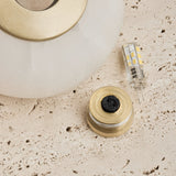 Travertine & Alabaster Stone Diffuser Wall Light - 10 inch - Natural