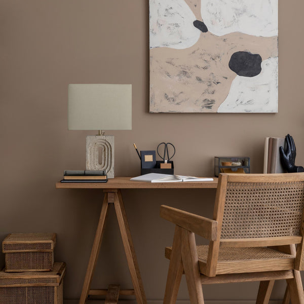 Travertine Rectangular Table Lamp