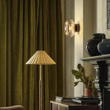 Chelsea Glass Round Diffuser Wall Light  - Mocha