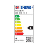 LED Edison Dimmable Bulb - 4W E27 Golf Ball G45 - Clear