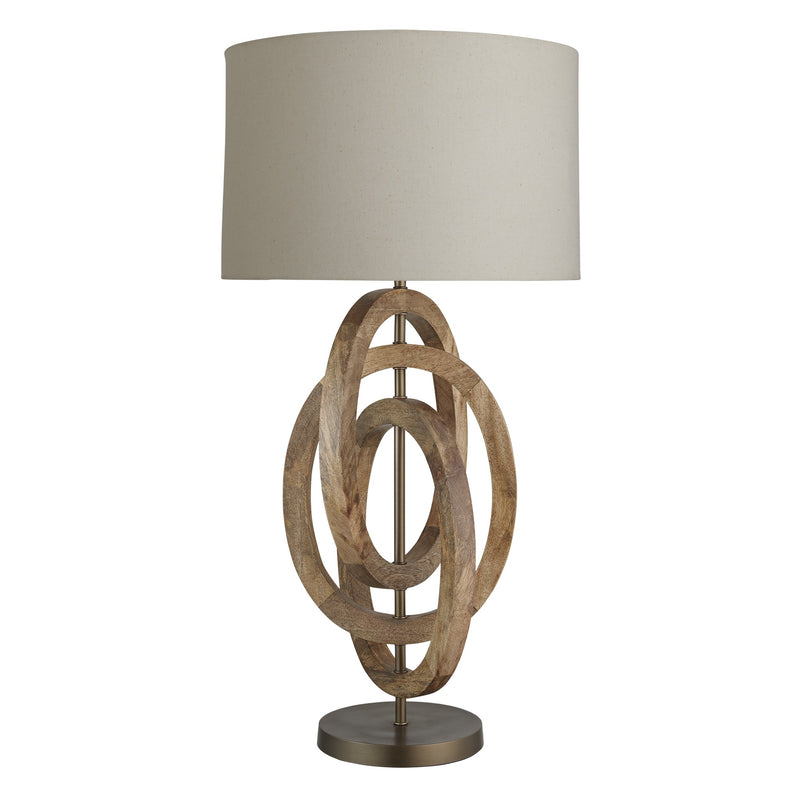 Wooden Geometric Circle Table Lamp