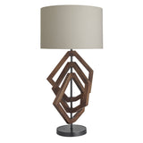 Wooden Geometric Polygon Table Lamp