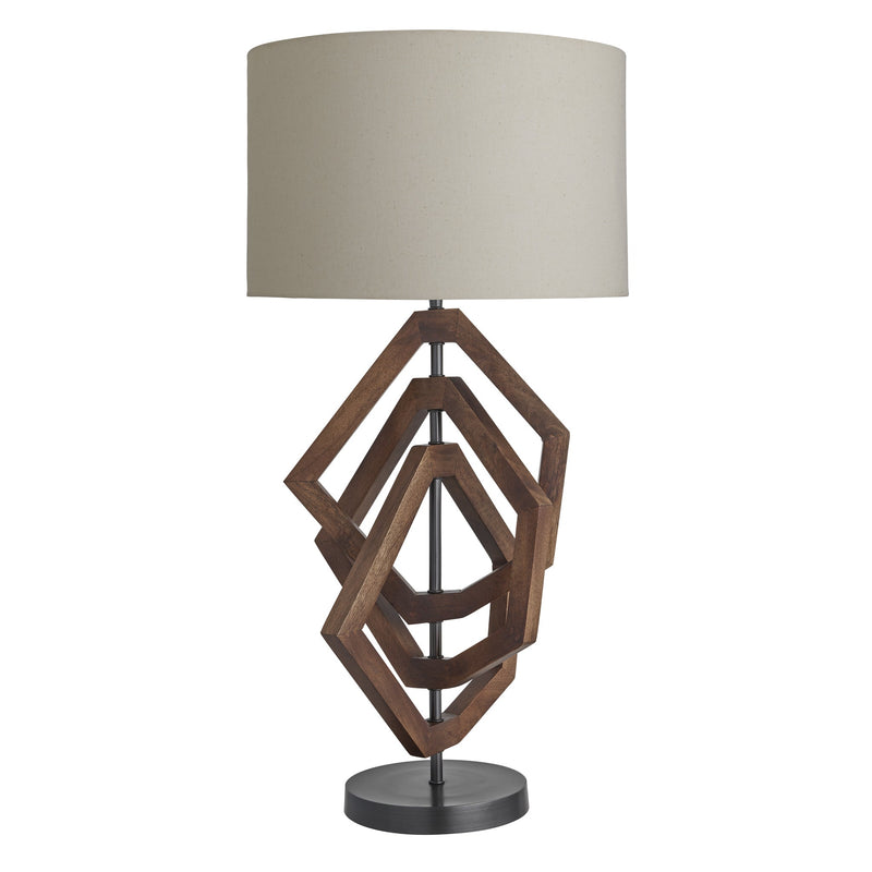 Wooden Geometric Polygon Table Lamp