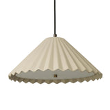 Wycombe Ceramic Umbrella Pleated Pendant Light - Natural