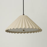 Wycombe Ceramic Umbrella Pleated Pendant Light - Natural