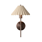 Wycombe Ceramic Umbrella Pleated Wall Light - Natural