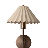 Wycombe Ceramic Umbrella Pleated Wall Light - Natural