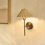 Wycombe Ceramic Umbrella Pleated Wall Light - Natural