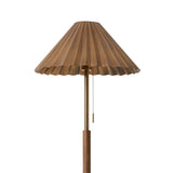 Wycombe Umbrella Pleated Floor Lamp - Brass