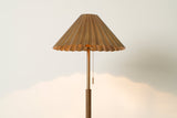 Wycombe Umbrella Pleated Floor Lamp - Brass