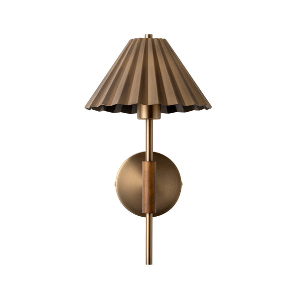 Wycombe Umbrella Pleated Wall Light - Brass