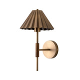 Wycombe Umbrella Pleated Wall Light - Brass