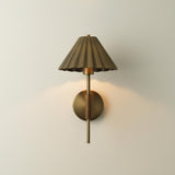 Wycombe Umbrella Pleated Wall Light - Brass