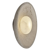 Travertine & Alabaster Stone Diffuser Wall Light - 10 inch - Natural