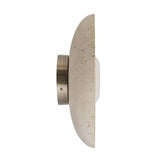 Travertine & Alabaster Stone Diffuser Wall Light - 10 inch - Natural
