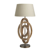 Wooden Geometric Circle Table Lamp