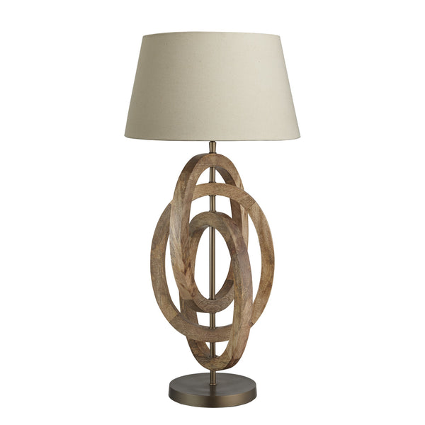 Wooden Geometric Circle Table Lamp