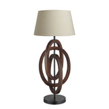 Wooden Geometric Circle Table Lamp